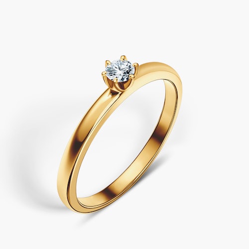 Pierścionek zaręczynowy SAVICKI: złoty, diament